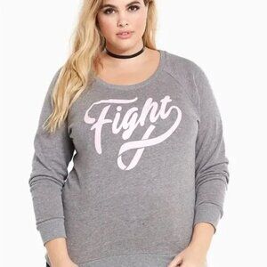 Torrid Fight Gray Pullover Sweatshirt Size 2X  NWT